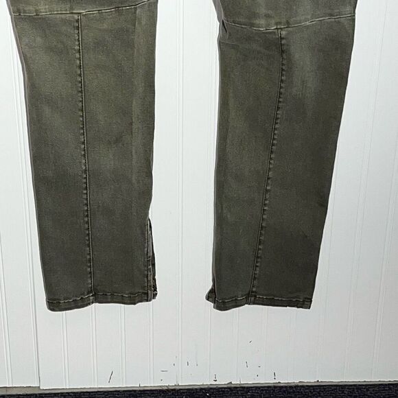 Grindhouse Jeans Men 40X34 Green Denim Distressed Ripped Stained Destroyed Zip - Picture 9 of 10